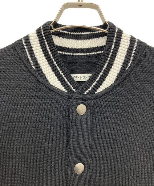 GIVENCHY（ジバンシィ）GIVENCHY (ジバンシィ) ニットジャケット ブラック×ホワイト サイズ:Lの古着・服飾アイテム