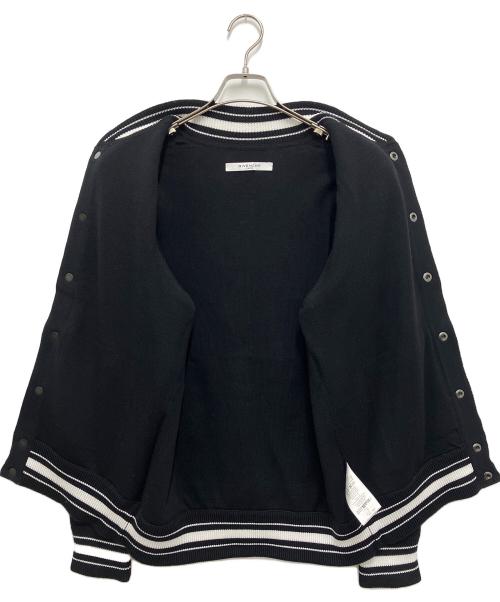GIVENCHY（ジバンシィ）GIVENCHY (ジバンシィ) ニットジャケット ブラック×ホワイト サイズ:Lの古着・服飾アイテム