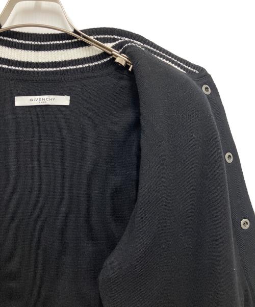 GIVENCHY（ジバンシィ）GIVENCHY (ジバンシィ) ニットジャケット ブラック×ホワイト サイズ:Lの古着・服飾アイテム