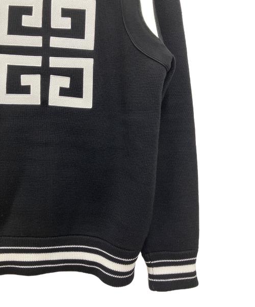 GIVENCHY（ジバンシィ）GIVENCHY (ジバンシィ) ニットジャケット ブラック×ホワイト サイズ:Lの古着・服飾アイテム