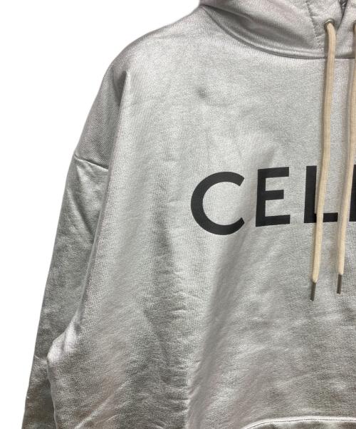 CELINE（セリーヌ）CELINE (セリーヌ) プルオーバーパーカー シルバー サイズ:Ｌの古着・服飾アイテム