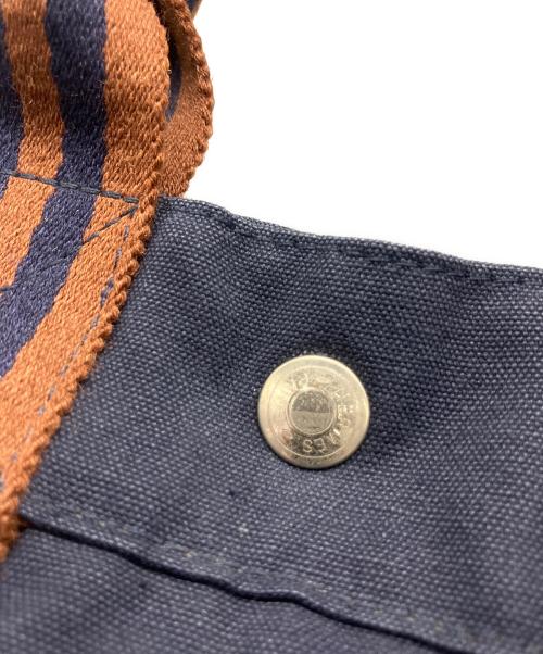 HERMES（エルメス）HERMES (エルメス) ハンドバッグ フールトゥ ネイビー×ブラウンの古着・服飾アイテム