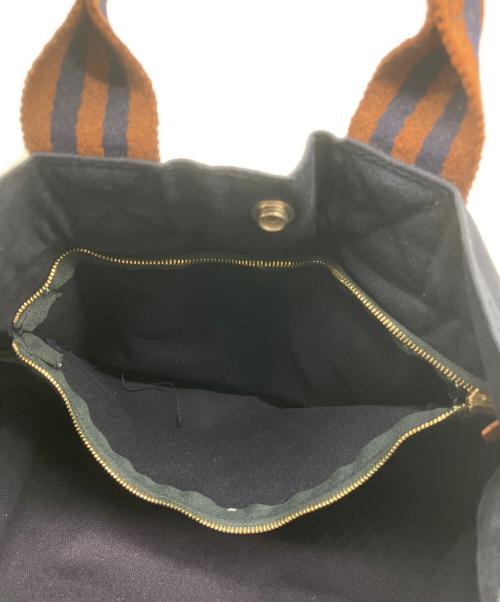 HERMES（エルメス）HERMES (エルメス) ハンドバッグ フールトゥ ネイビー×ブラウンの古着・服飾アイテム