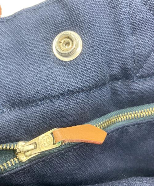 HERMES（エルメス）HERMES (エルメス) ハンドバッグ フールトゥ ネイビー×ブラウンの古着・服飾アイテム