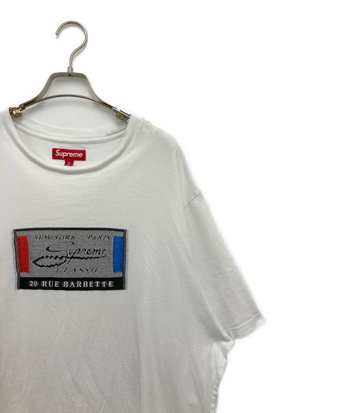 SUPREME（シュプリーム）Supreme (シュプリーム) Intarsia Label S/S Top ホワイト サイズ:XLの古着・服飾アイテム