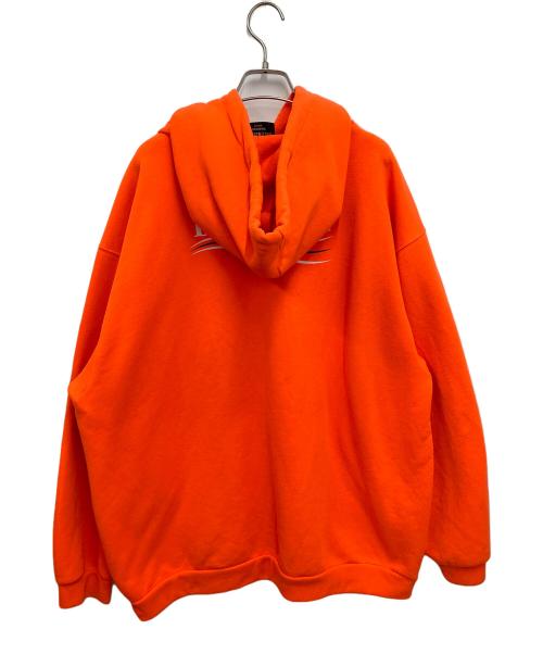BALENCIAGA（バレンシアガ）BALENCIAGA (バレンシアガ) キャンペーンロゴプルオーバーパーカー オレンジ サイズ:XXLの古着・服飾アイテム