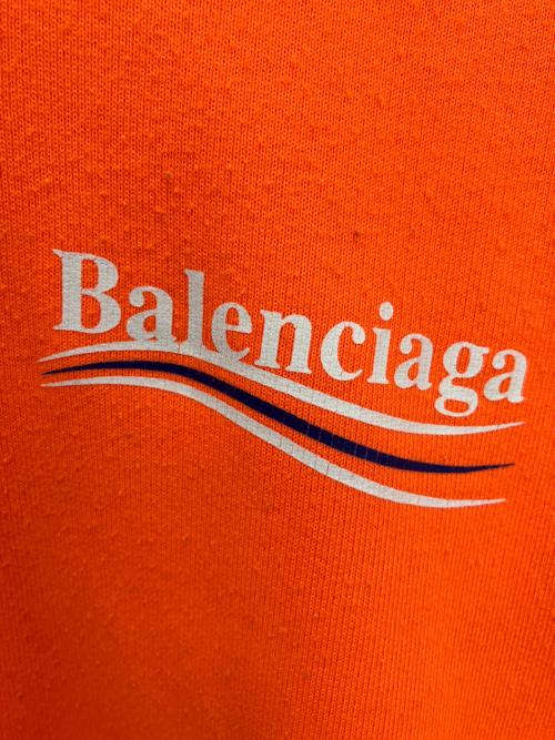 BALENCIAGA（バレンシアガ）BALENCIAGA (バレンシアガ) キャンペーンロゴプルオーバーパーカー オレンジ サイズ:XXLの古着・服飾アイテム