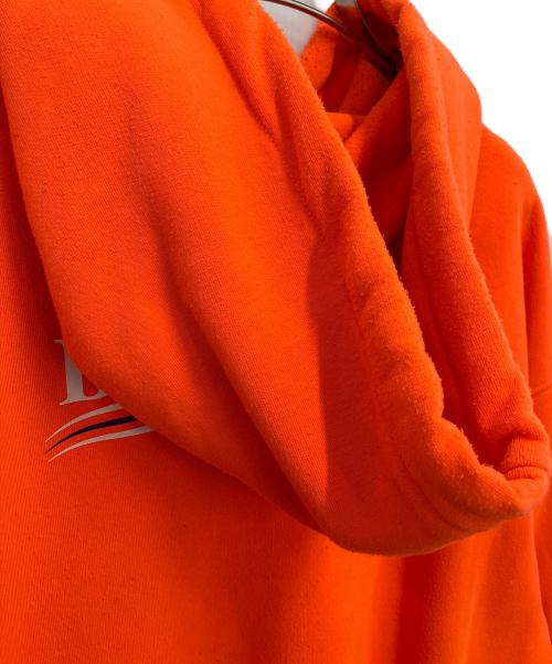 BALENCIAGA（バレンシアガ）BALENCIAGA (バレンシアガ) キャンペーンロゴプルオーバーパーカー オレンジ サイズ:XXLの古着・服飾アイテム