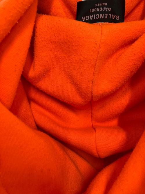 BALENCIAGA（バレンシアガ）BALENCIAGA (バレンシアガ) キャンペーンロゴプルオーバーパーカー オレンジ サイズ:XXLの古着・服飾アイテム