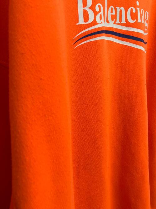 BALENCIAGA（バレンシアガ）BALENCIAGA (バレンシアガ) キャンペーンロゴプルオーバーパーカー オレンジ サイズ:XXLの古着・服飾アイテム