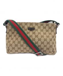 GUCCI（グッチ）の古着「ショルダーバッグ GGキャンバス」｜ブラウン×ベージュ