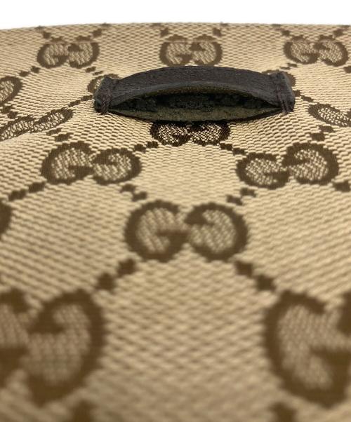 GUCCI（グッチ）GUCCI (グッチ) ショルダーバッグ GGキャンバス ブラウン×ベージュの古着・服飾アイテム