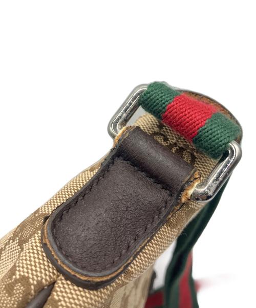 GUCCI（グッチ）GUCCI (グッチ) ショルダーバッグ GGキャンバス ブラウン×ベージュの古着・服飾アイテム