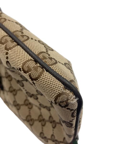 GUCCI（グッチ）GUCCI (グッチ) ショルダーバッグ GGキャンバス ブラウン×ベージュの古着・服飾アイテム