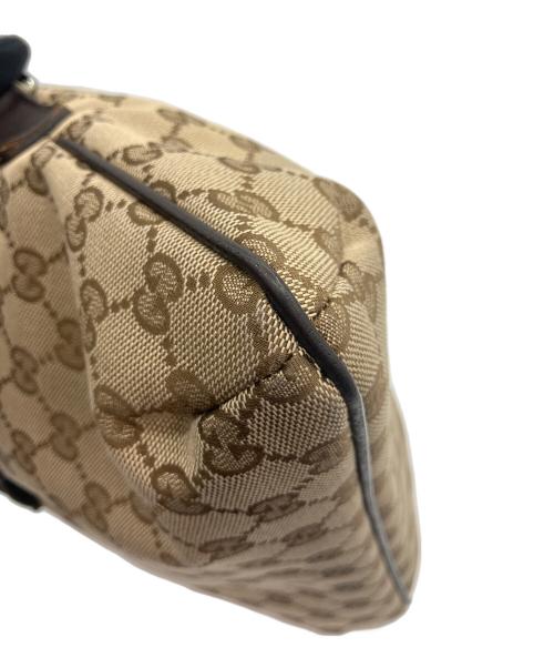 GUCCI（グッチ）GUCCI (グッチ) ショルダーバッグ GGキャンバス ブラウン×ベージュの古着・服飾アイテム