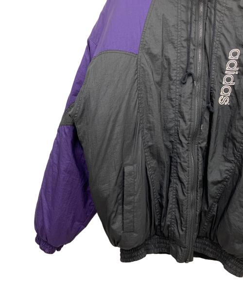 adidas（アディダス）adidas (アディダス) 中綿ジャケット ブラック×パープル サイズ:Lの古着・服飾アイテム