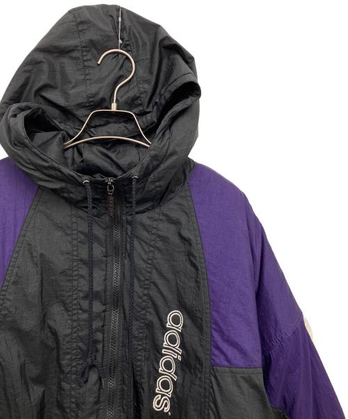 adidas（アディダス）adidas (アディダス) 中綿ジャケット ブラック×パープル サイズ:Lの古着・服飾アイテム
