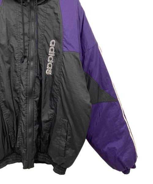 adidas（アディダス）adidas (アディダス) 中綿ジャケット ブラック×パープル サイズ:Lの古着・服飾アイテム
