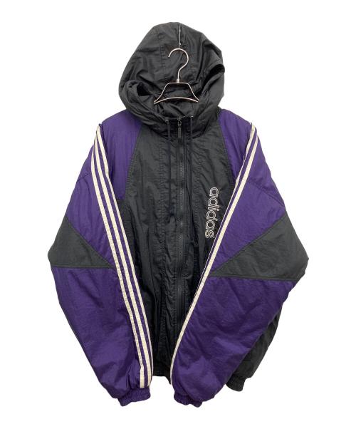 adidas（アディダス）adidas (アディダス) 中綿ジャケット ブラック×パープル サイズ:Lの古着・服飾アイテム