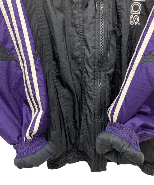 adidas（アディダス）adidas (アディダス) 中綿ジャケット ブラック×パープル サイズ:Lの古着・服飾アイテム