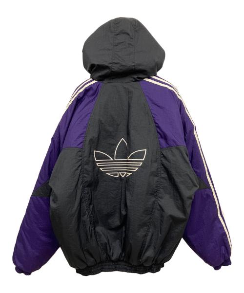 adidas（アディダス）adidas (アディダス) 中綿ジャケット ブラック×パープル サイズ:Lの古着・服飾アイテム