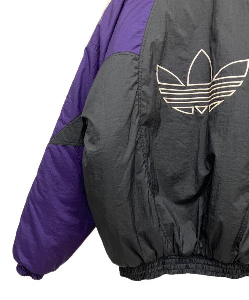 adidas（アディダス）adidas (アディダス) 中綿ジャケット ブラック×パープル サイズ:Lの古着・服飾アイテム