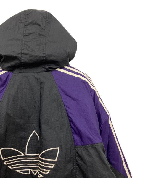 adidas（アディダス）adidas (アディダス) 中綿ジャケット ブラック×パープル サイズ:Lの古着・服飾アイテム
