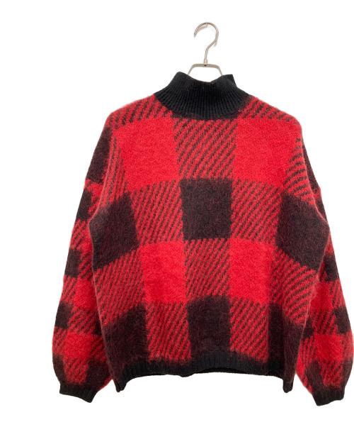 WOOLRICH（ウールリッチ）WOOLRICH (ウールリッチ) 厚手ニット レッド×ブラック サイズ:Sの古着・服飾アイテム