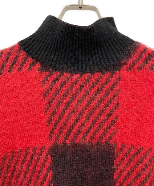 WOOLRICH（ウールリッチ）WOOLRICH (ウールリッチ) 厚手ニット レッド×ブラック サイズ:Sの古着・服飾アイテム