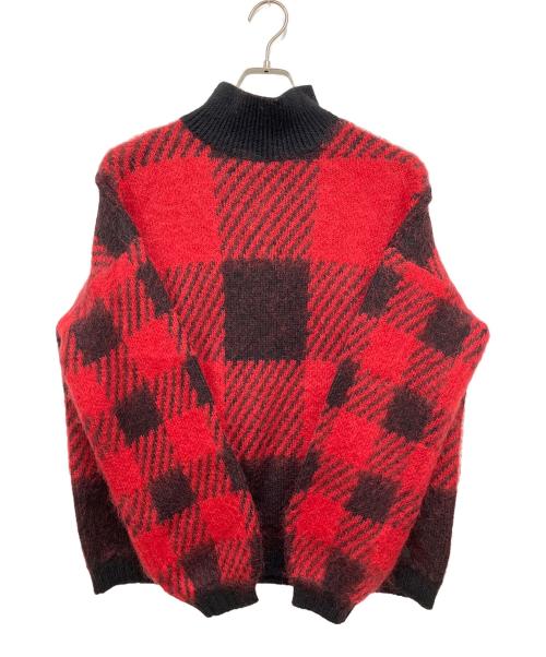 WOOLRICH（ウールリッチ）WOOLRICH (ウールリッチ) 厚手ニット レッド×ブラック サイズ:Sの古着・服飾アイテム