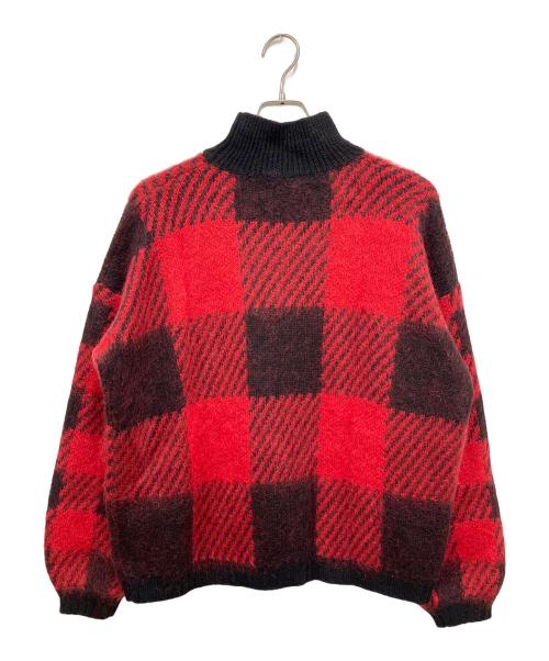 WOOLRICH（ウールリッチ）WOOLRICH (ウールリッチ) 厚手ニット レッド×ブラック サイズ:Sの古着・服飾アイテム