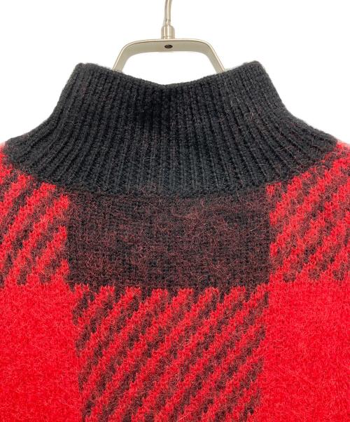 WOOLRICH（ウールリッチ）WOOLRICH (ウールリッチ) 厚手ニット レッド×ブラック サイズ:Sの古着・服飾アイテム