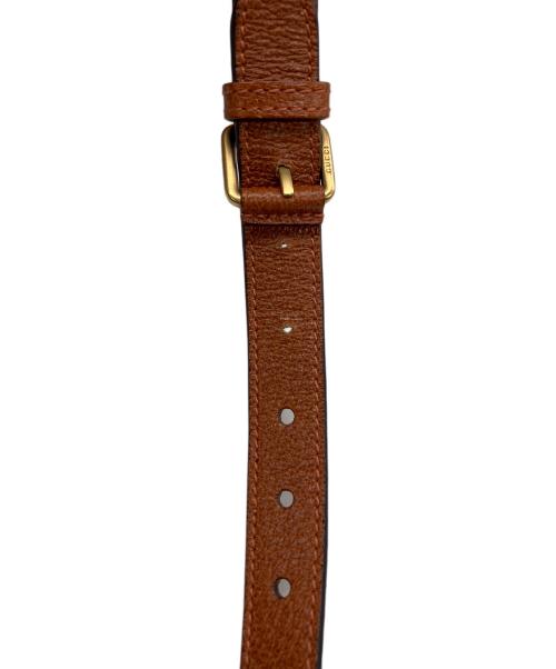 GUCCI（グッチ）GUCCI (グッチ) スタッズショルダーバッグ GG ベージュ×ブラウンの古着・服飾アイテム