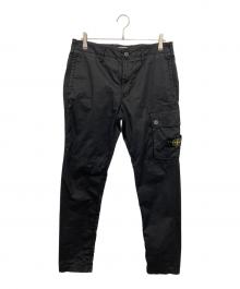STONE ISLAND（ストーンアイランド）の古着「Single Pocket Gabardine Cargo Pant(シングルポケットギャバジンカーゴパンツ)」｜ブラック