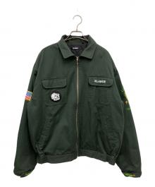 X-LARGE（エクストララージ）の古着「フルジップジャケット」｜グリーン