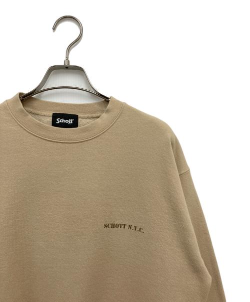 Schott（ショット）Schott (ショット) EC CREW SWEAT ベージュ サイズ:Mの古着・服飾アイテム