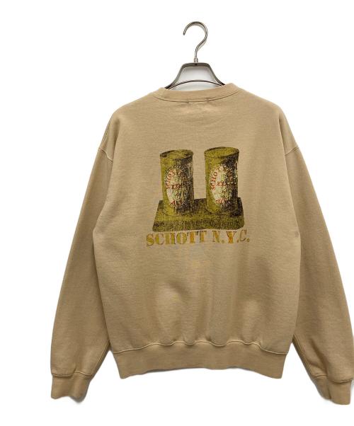 Schott（ショット）Schott (ショット) EC CREW SWEAT ベージュ サイズ:Mの古着・服飾アイテム