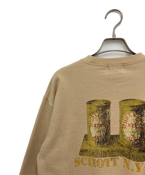 Schott（ショット）Schott (ショット) EC CREW SWEAT ベージュ サイズ:Mの古着・服飾アイテム
