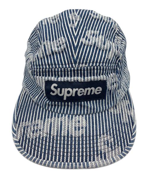 SUPREME（シュプリーム）SUPREME (シュプリーム) Denim Camp Cap(デニムキャンプキャップ) 2024SS インディゴ×ホワイトの古着・服飾アイテム