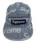SUPREME (シュプリーム) Denim Camp Cap(デニムキャンプキャップ) 2024SS インディゴ×ホワイト：8000円