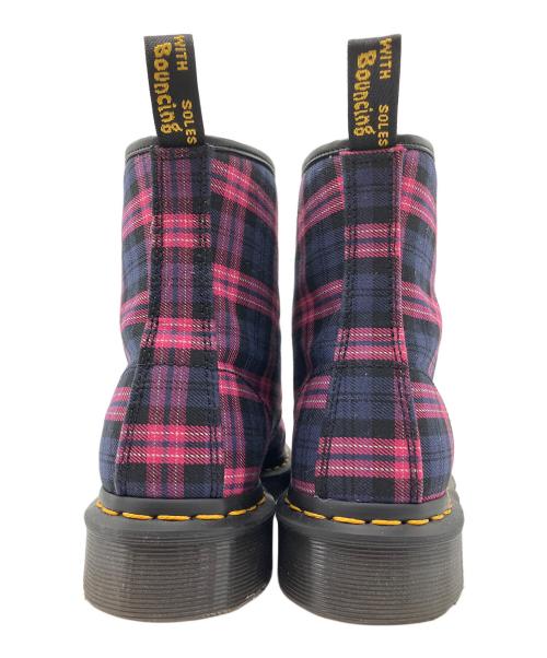 Dr.Martens（ドクターマーチン）Dr.Martens (ドクターマーチン) TARTAN ネイビー×ピンク サイズ:UK6の古着・服飾アイテム
