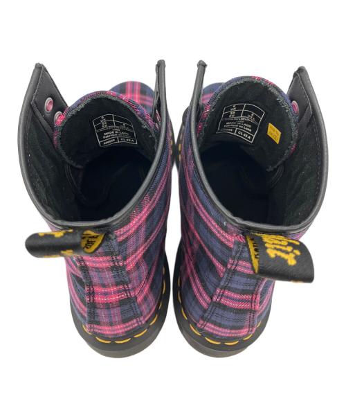 Dr.Martens（ドクターマーチン）Dr.Martens (ドクターマーチン) TARTAN ネイビー×ピンク サイズ:UK6の古着・服飾アイテム