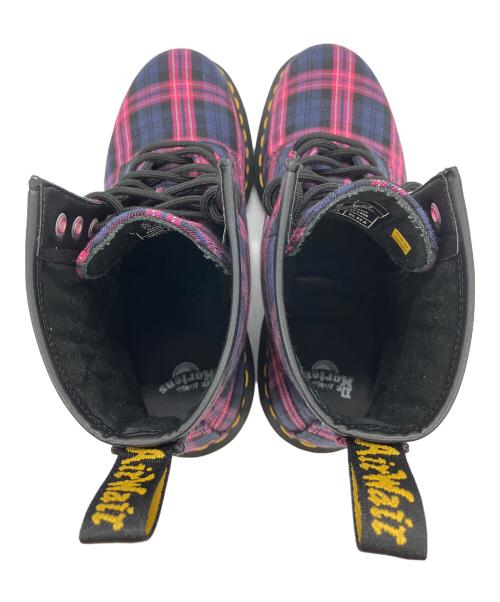 Dr.Martens（ドクターマーチン）Dr.Martens (ドクターマーチン) TARTAN ネイビー×ピンク サイズ:UK6の古着・服飾アイテム