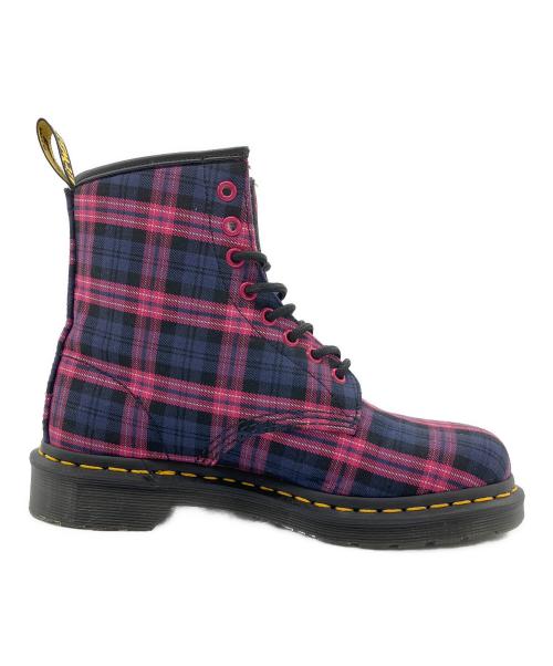 Dr.Martens（ドクターマーチン）Dr.Martens (ドクターマーチン) TARTAN ネイビー×ピンク サイズ:UK6の古着・服飾アイテム