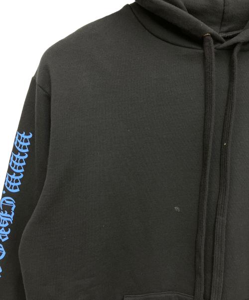 CHROME HEARTS（クロムハーツ）CHROME HEARTS (クロムハーツ) ホースシュー バックプリント パーカー ブラック×ブルー サイズ:Mの古着・服飾アイテム