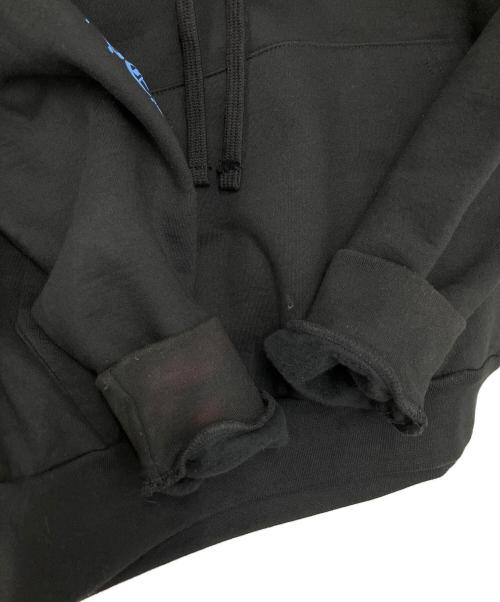 CHROME HEARTS（クロムハーツ）CHROME HEARTS (クロムハーツ) ホースシュー バックプリント パーカー ブラック×ブルー サイズ:Mの古着・服飾アイテム