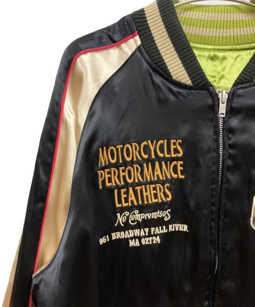 VANSON（バンソン）VANSON (バンソン) スーベニアジャケット フライングスター ブラック×グリーン サイズ:Lの古着・服飾アイテム