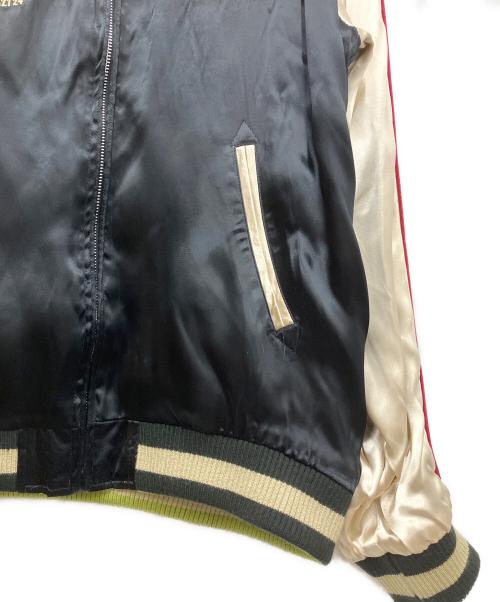 VANSON（バンソン）VANSON (バンソン) スーベニアジャケット フライングスター ブラック×グリーン サイズ:Lの古着・服飾アイテム