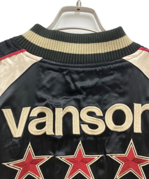 VANSON（バンソン）VANSON (バンソン) スーベニアジャケット フライングスター ブラック×グリーン サイズ:Lの古着・服飾アイテム