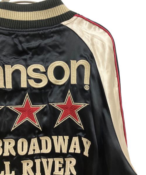 VANSON（バンソン）VANSON (バンソン) スーベニアジャケット フライングスター ブラック×グリーン サイズ:Lの古着・服飾アイテム
